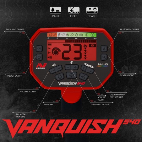 Écran de contrôles du Vanquish 540 (rétro éclairage rouge) Écran de contrôles du Vanquish 540 (rétro éclairage rouge)