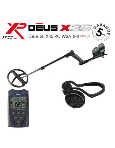 Détecteur XP Déus X35 28cm casque WSA et télécommande