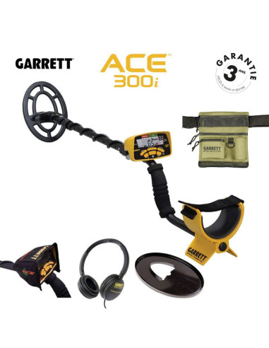 Pack Premium Garrett Ace 300i + sac à trouvailles tout terrain