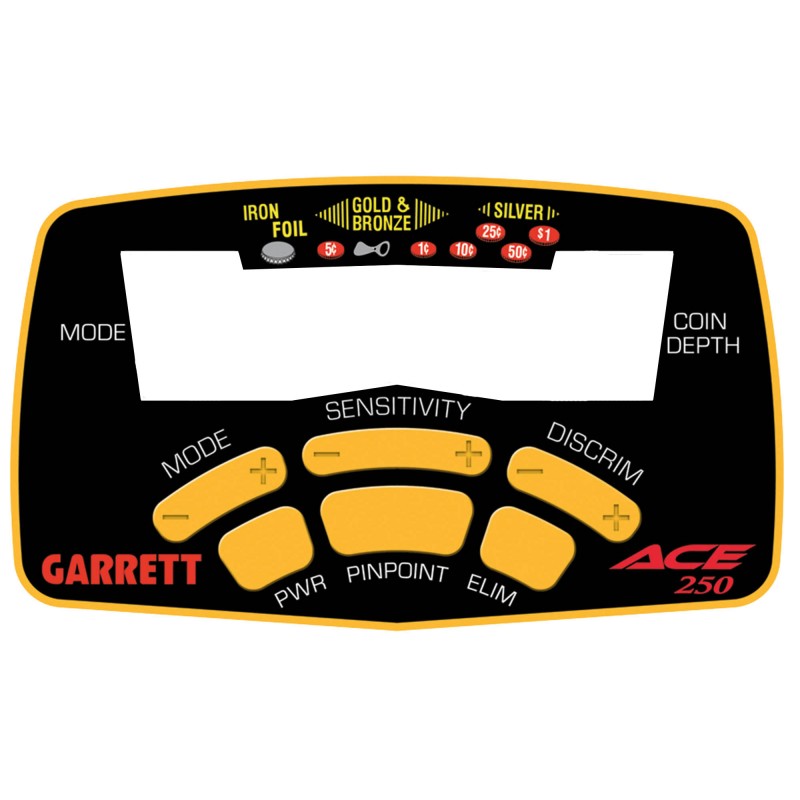 Autocollant de façade pour Garrett Ace 250