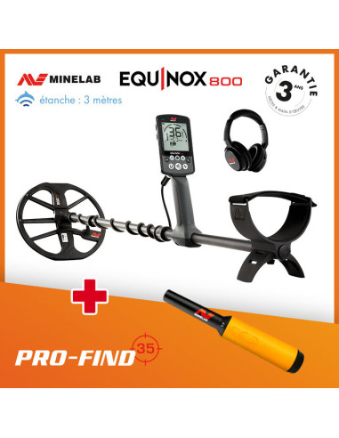 Détecteur Minelab Equinox 800 + Pro-Find 35