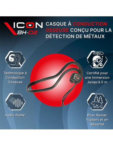 Casque XP BH-02 conduction osseuse étanche pour XP ICON