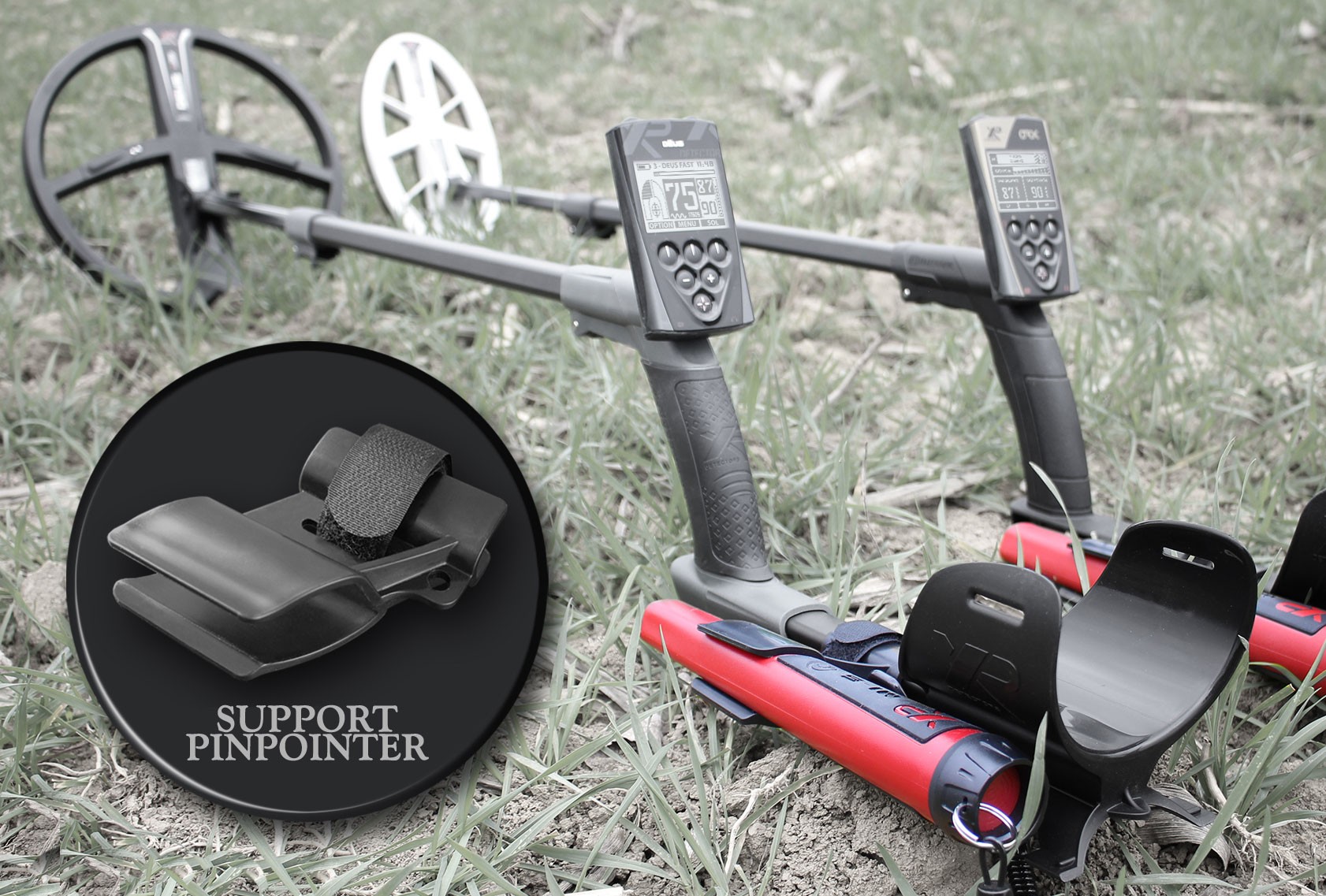 Support Pinpointer (Mi4 et Mi6) pour canne XP Déus et ORX